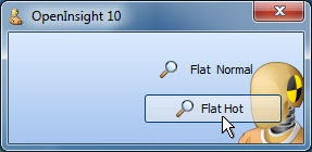 Flat button with translucency